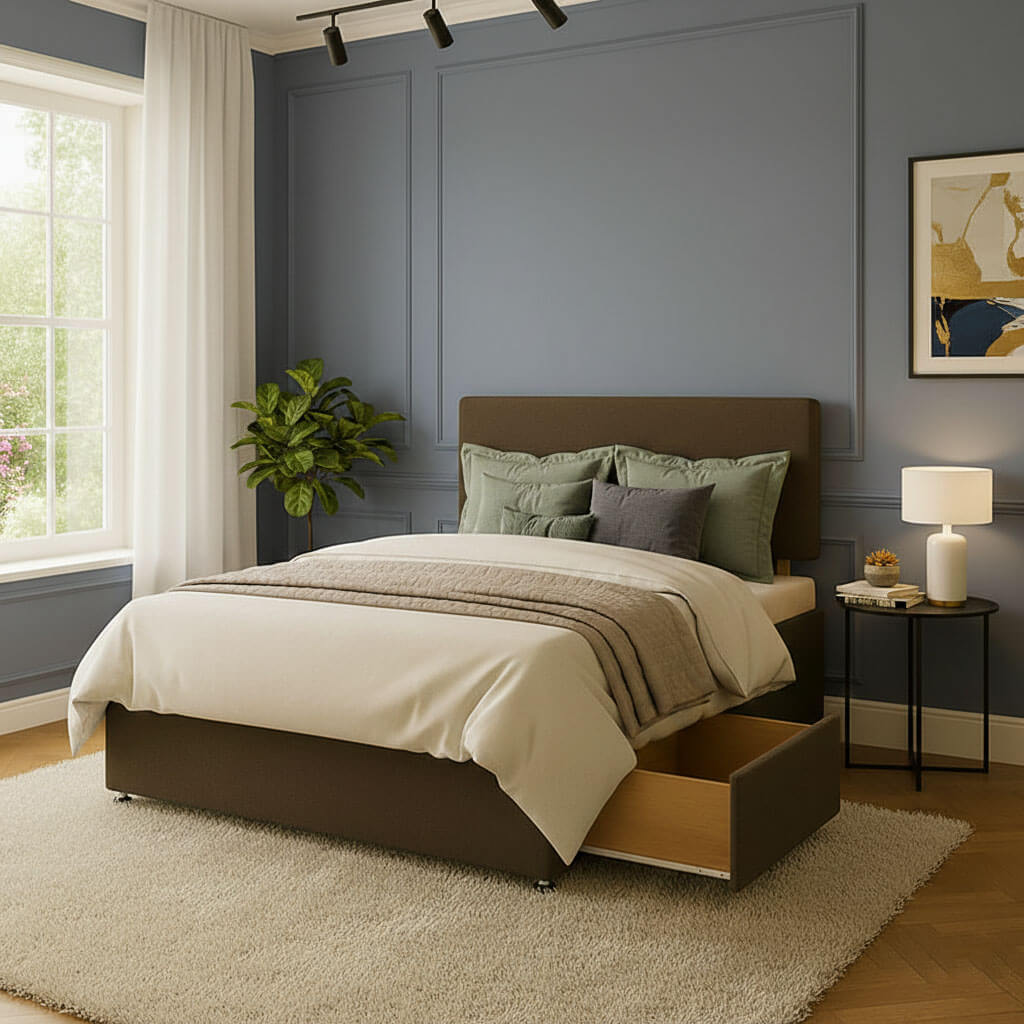 The Astoria Graphite Storage Bed - Macbabeds