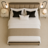 York Luxury Velvet Tall Headboard bed frame