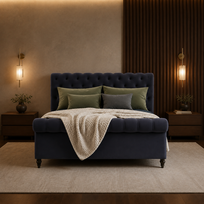 London Upholstered Sleigh Bed Frame